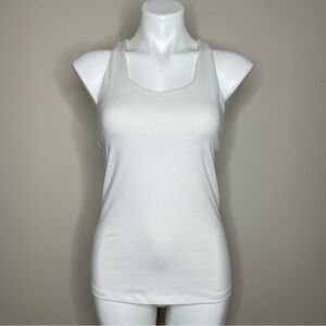 All in Motion White Women's Cross Back Tank Top